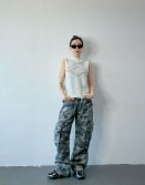 White Pattern Vest #250419